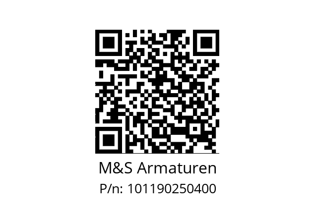   M&S Armaturen 101190250400