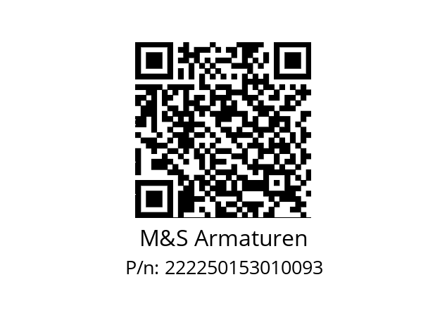   M&S Armaturen 222250153010093