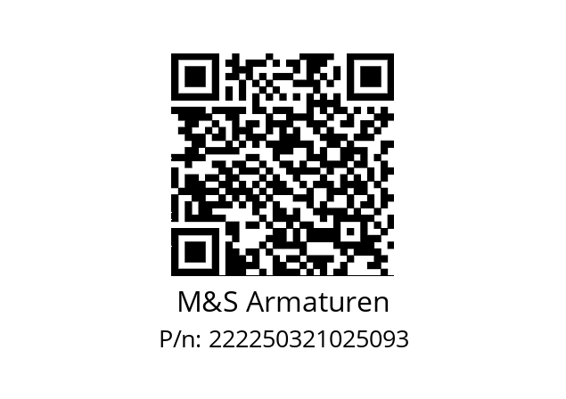   M&S Armaturen 222250321025093