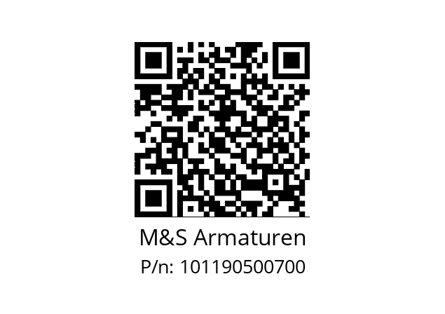   M&S Armaturen 101190500700