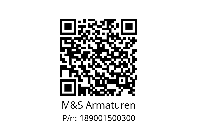   M&S Armaturen 189001500300