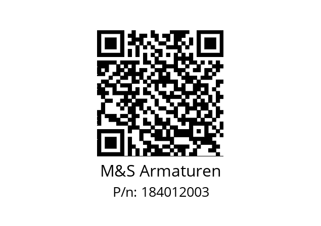   M&S Armaturen 184012003