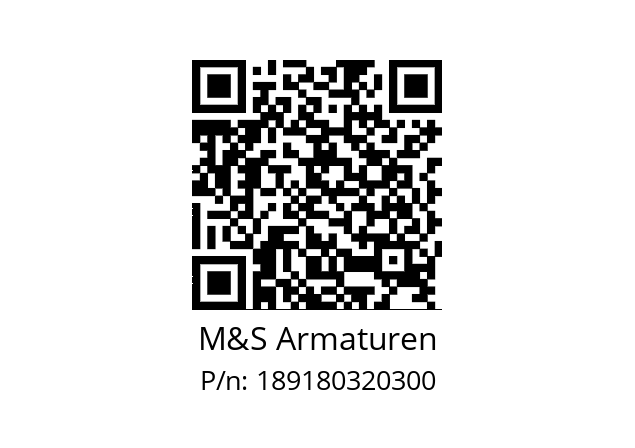   M&S Armaturen 189180320300