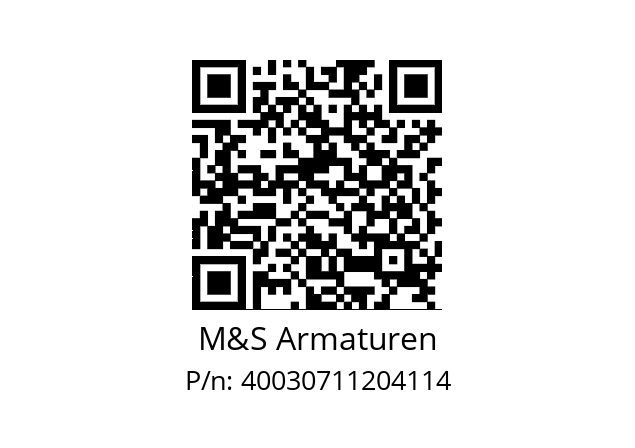   M&S Armaturen 40030711204114