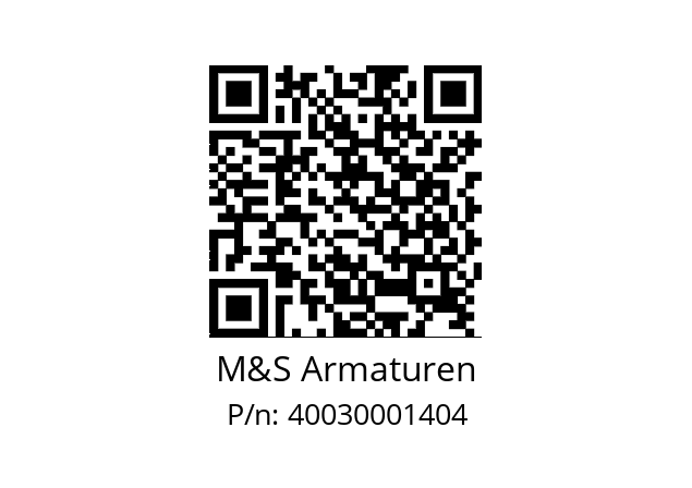   M&S Armaturen 40030001404