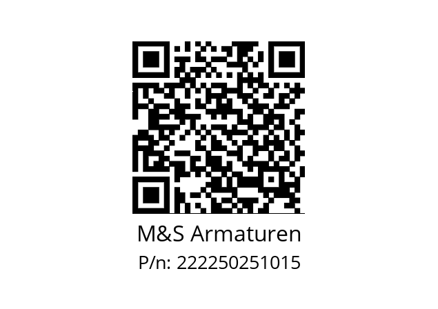   M&S Armaturen 222250251015