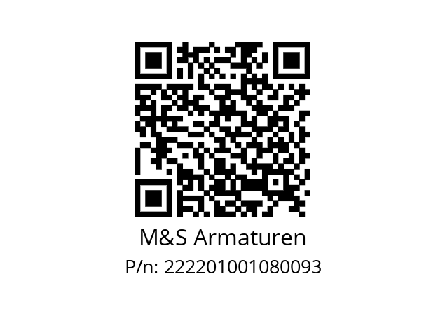   M&S Armaturen 222201001080093