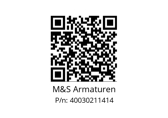   M&S Armaturen 40030211414