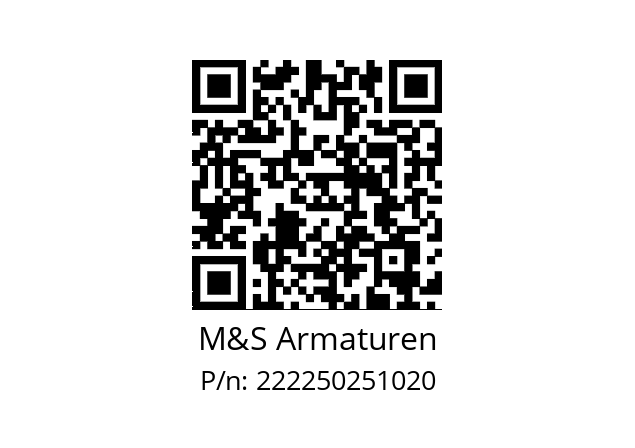   M&S Armaturen 222250251020