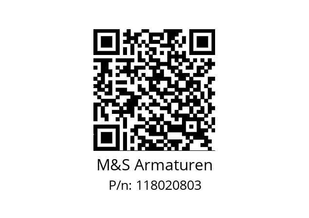   M&S Armaturen 118020803