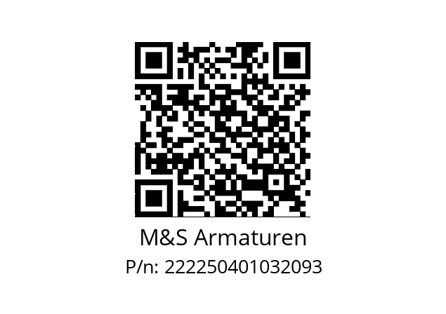   M&S Armaturen 222250401032093