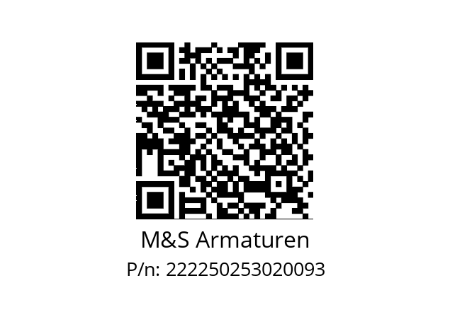   M&S Armaturen 222250253020093