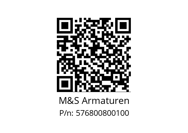   M&S Armaturen 576800800100