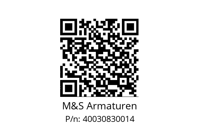   M&S Armaturen 40030830014