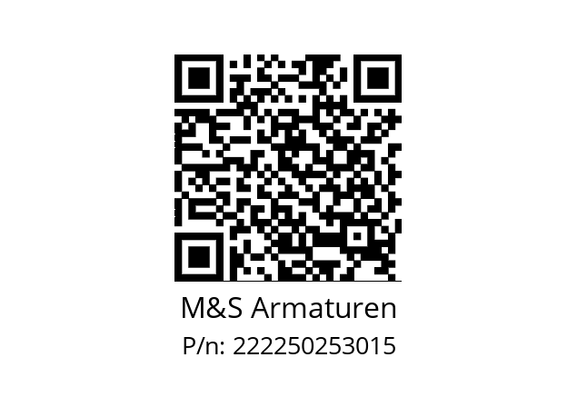   M&S Armaturen 222250253015