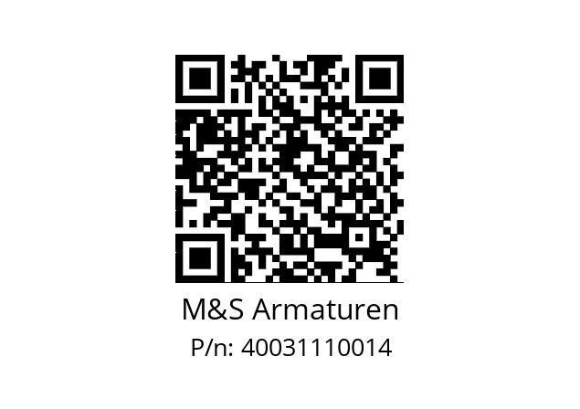   M&S Armaturen 40031110014