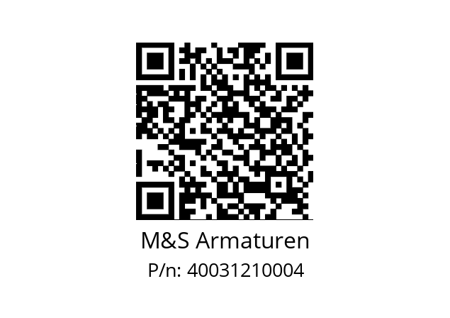   M&S Armaturen 40031210004