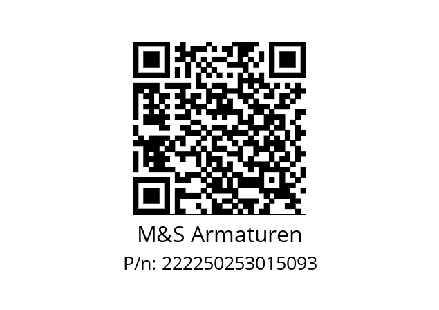   M&S Armaturen 222250253015093