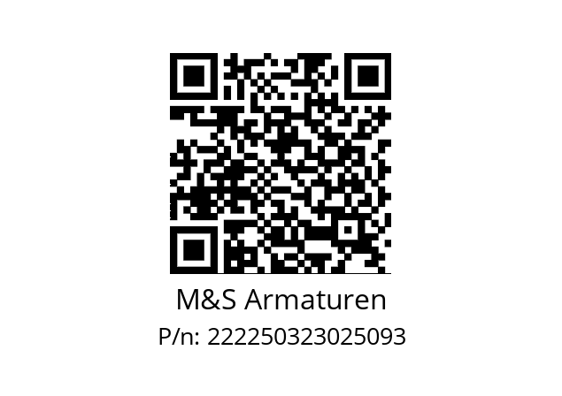   M&S Armaturen 222250323025093