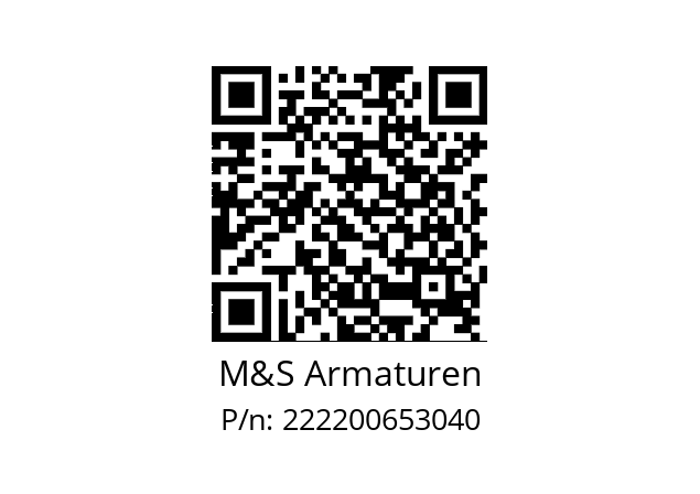   M&S Armaturen 222200653040