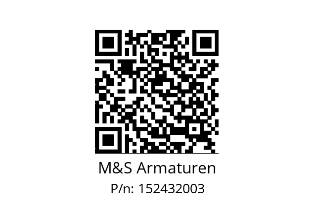   M&S Armaturen 152432003