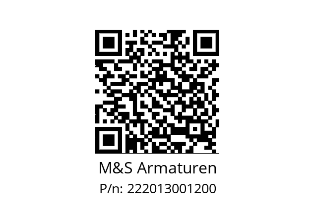   M&S Armaturen 222013001200