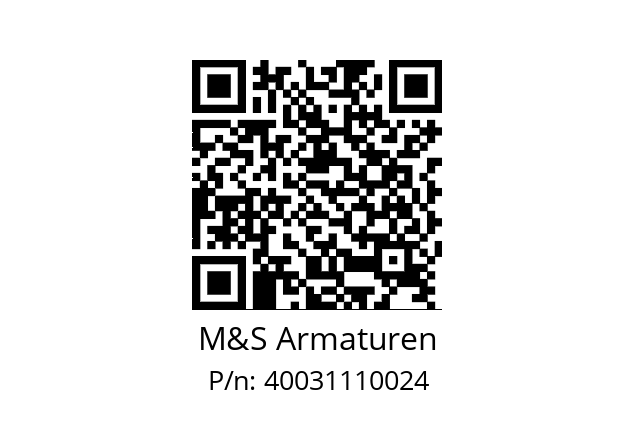   M&S Armaturen 40031110024