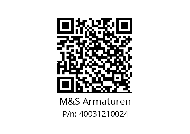   M&S Armaturen 40031210024