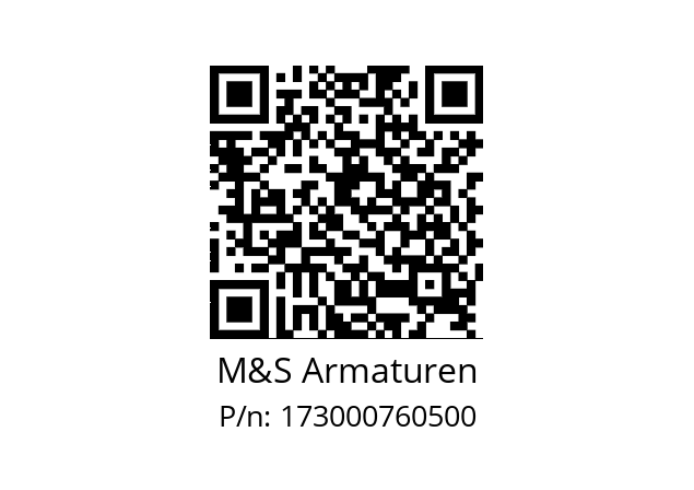   M&S Armaturen 173000760500