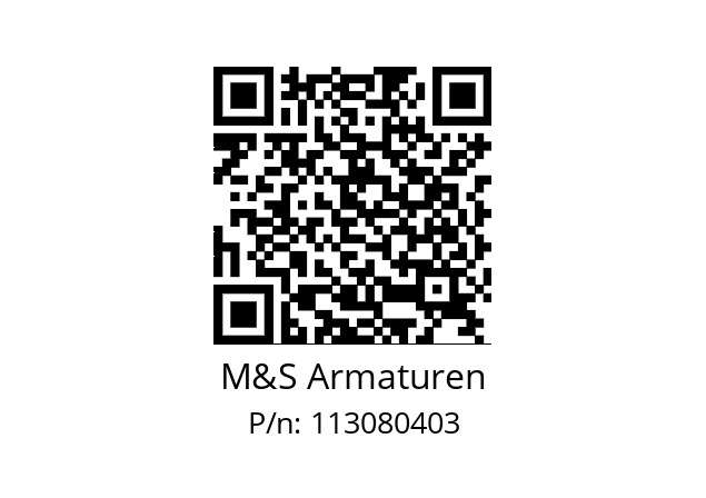   M&S Armaturen 113080403