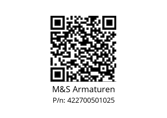   M&S Armaturen 422700501025