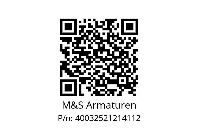   M&S Armaturen 40032521214112