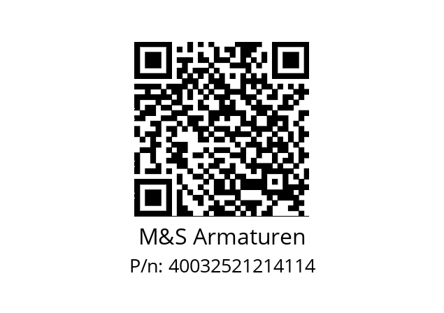   M&S Armaturen 40032521214114