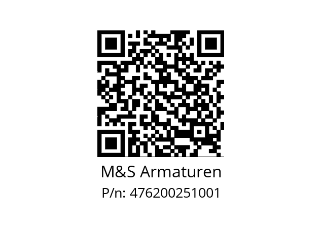   M&S Armaturen 476200251001