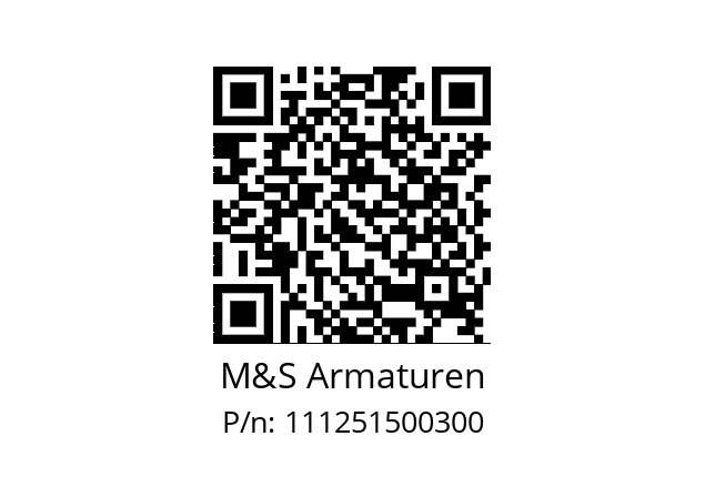   M&S Armaturen 111251500300