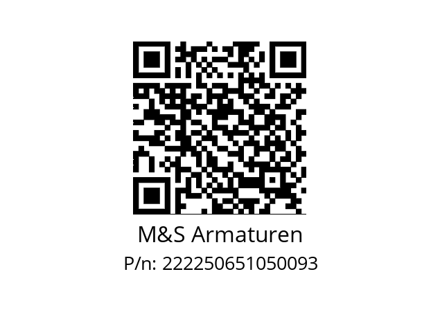   M&S Armaturen 222250651050093