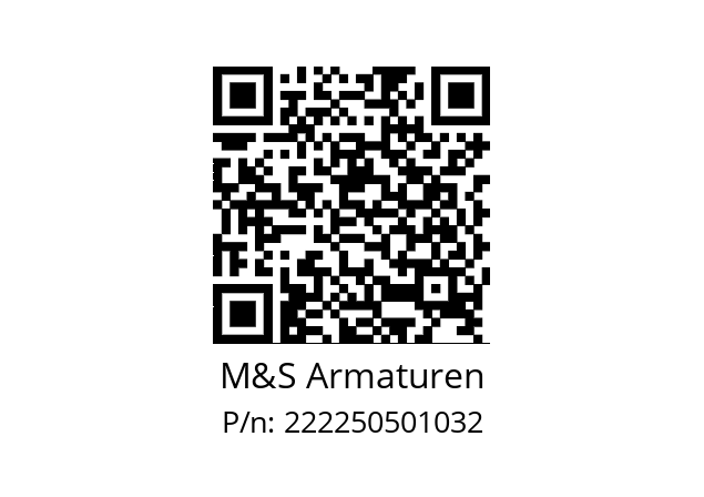   M&S Armaturen 222250501032