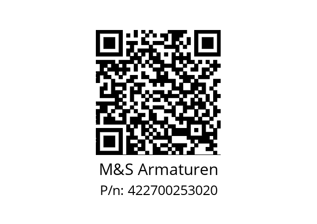   M&S Armaturen 422700253020