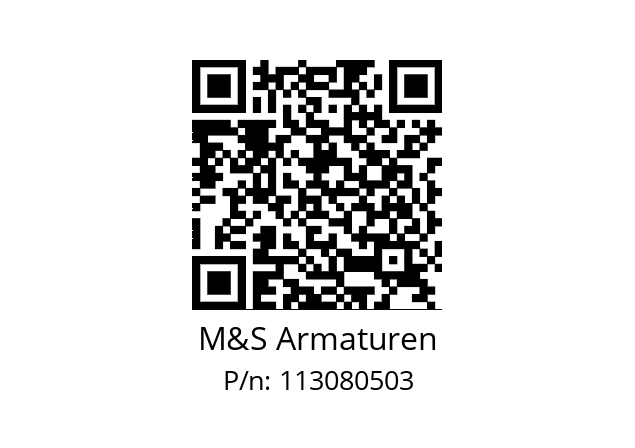   M&S Armaturen 113080503