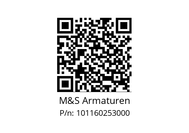   M&S Armaturen 101160253000