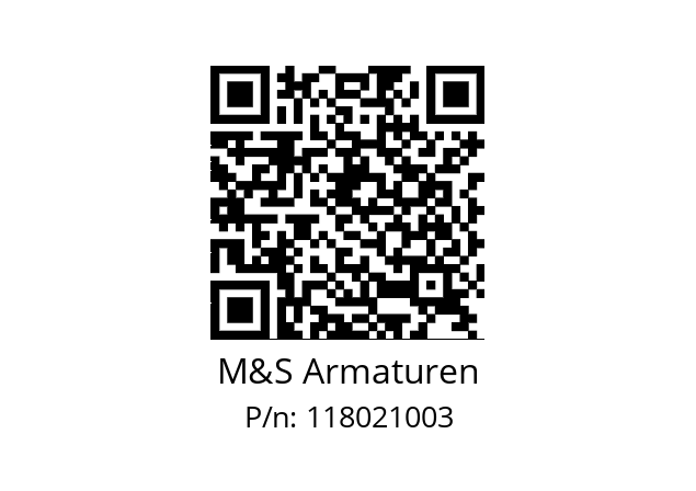   M&S Armaturen 118021003