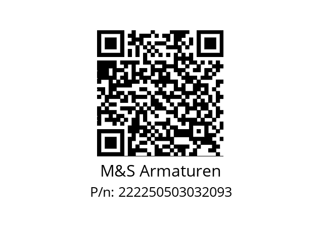   M&S Armaturen 222250503032093