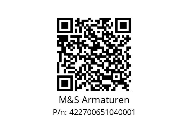   M&S Armaturen 422700651040001