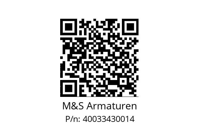   M&S Armaturen 40033430014