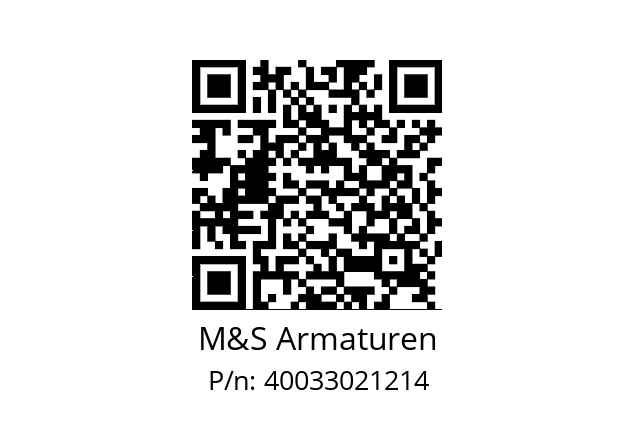   M&S Armaturen 40033021214