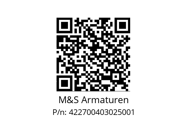   M&S Armaturen 422700403025001