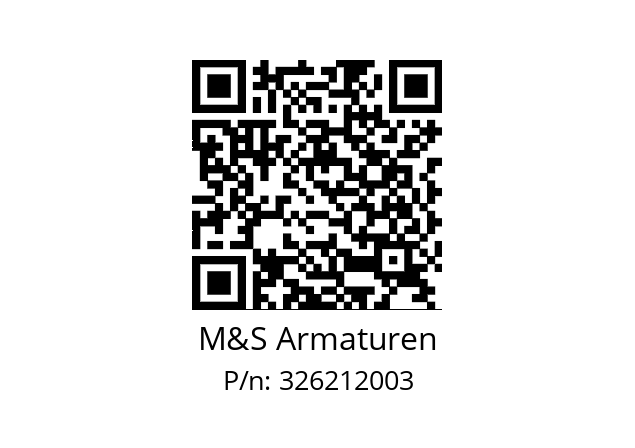   M&S Armaturen 326212003