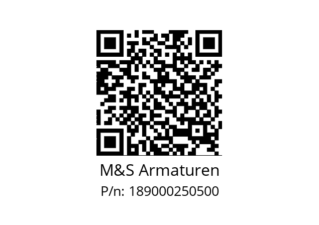   M&S Armaturen 189000250500