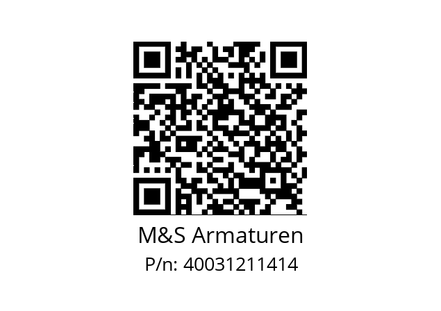   M&S Armaturen 40031211414