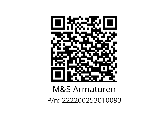   M&S Armaturen 222200253010093